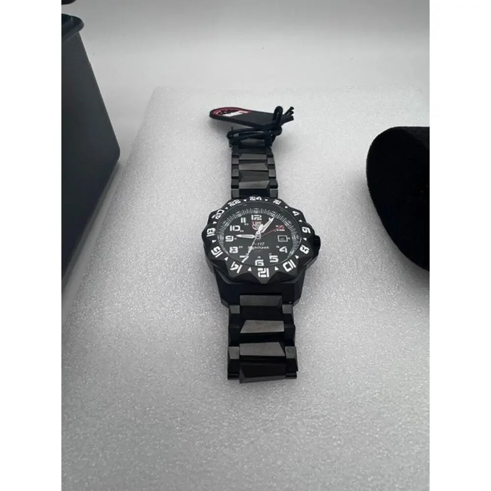 NEW Luminox F-117 Nighthawk GMT Gunmetal Divers Quartz Men's Watch XA.6422